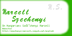 marcell szechenyi business card